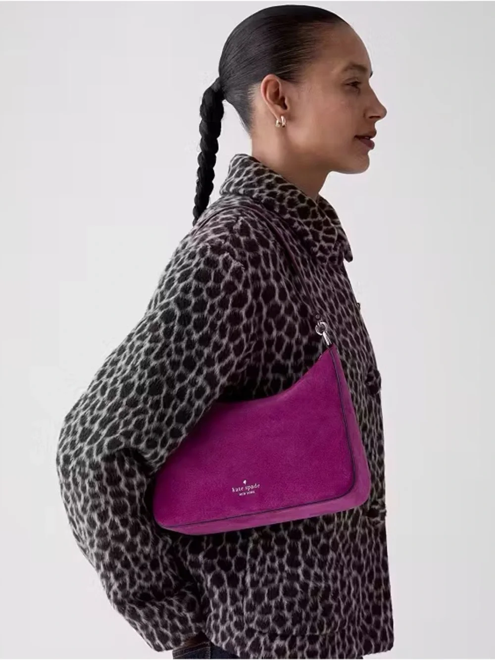 ♠️Kate Spade New York Margot Suede Medium Convertible Shoulder Bag, Beet NWT